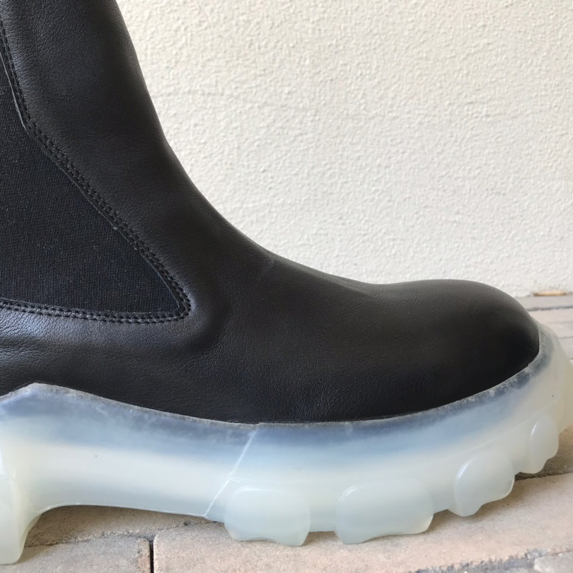 Rick Owens Leather Boots  - FashionPlug