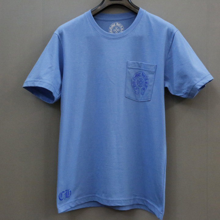 Chrome Heart Miami Exclusive Light Blue Pocket Tee  - FashionPlug