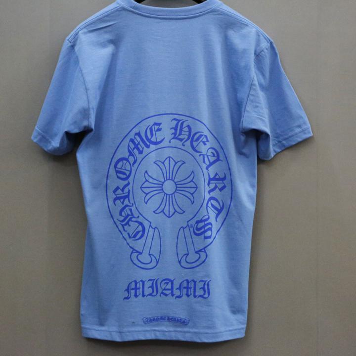 Chrome Heart Miami Exclusive Light Blue Pocket Tee  - FashionPlug