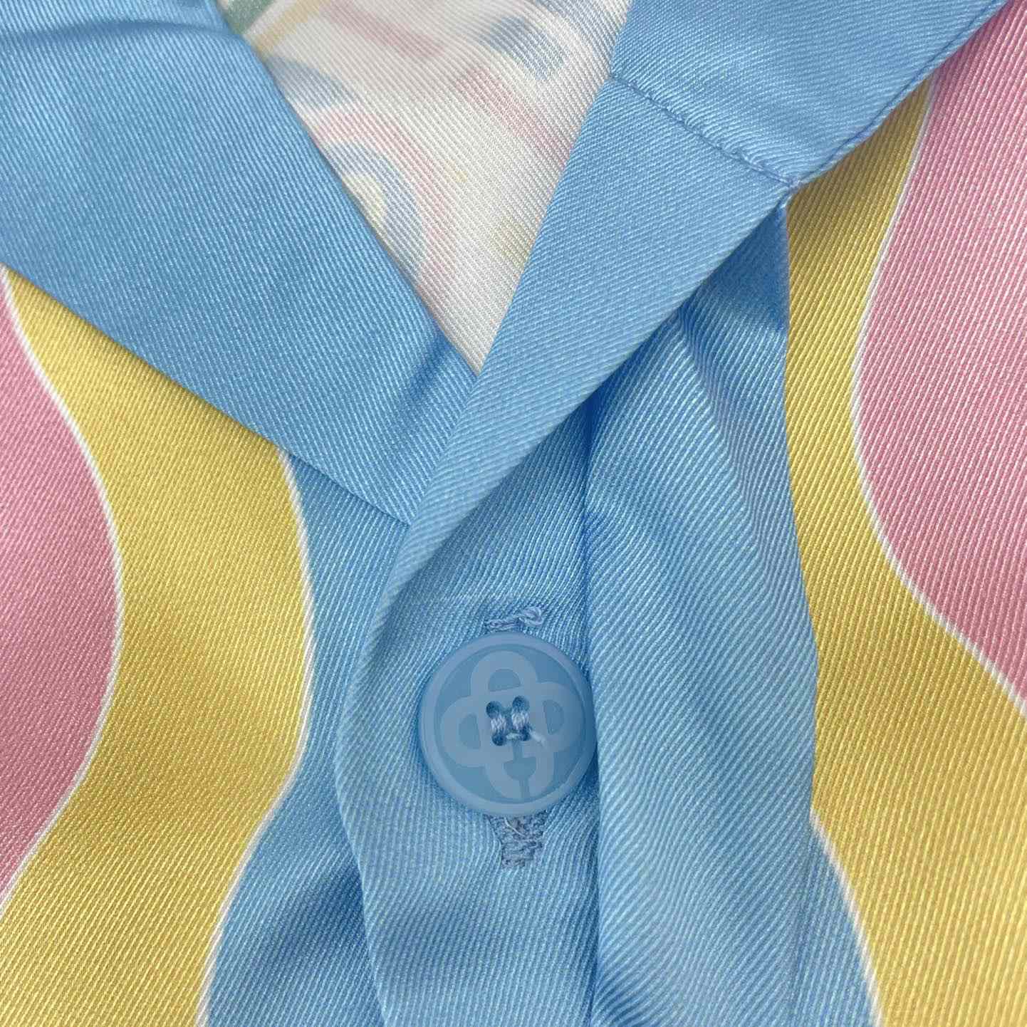 Casablanca Cuban Collar Short-Sleeve Shirt 'Ping Pong Print'   CA3465 - FashionPlug