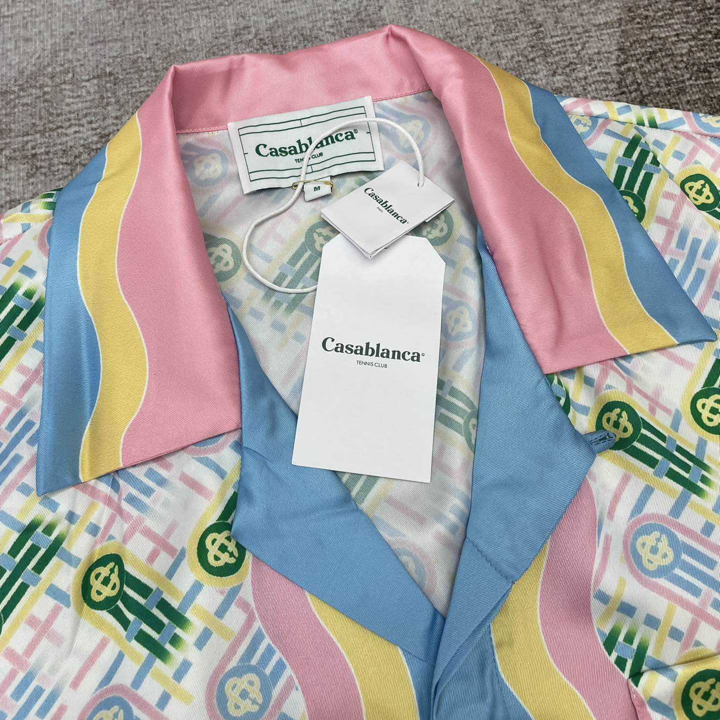 Casablanca Cuban Collar Short-Sleeve Shirt 'Ping Pong Print'   CA3465 - FashionPlug
