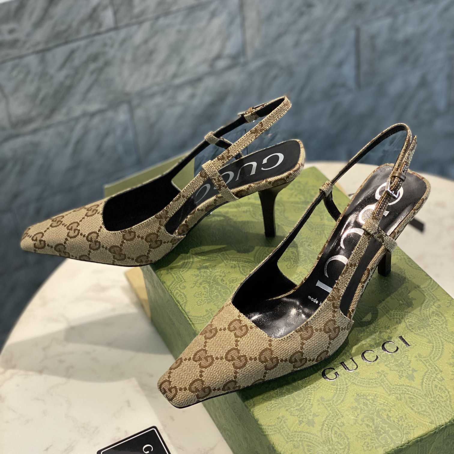 Gucci Women's GG Slingback Pump  - FashionPlug
