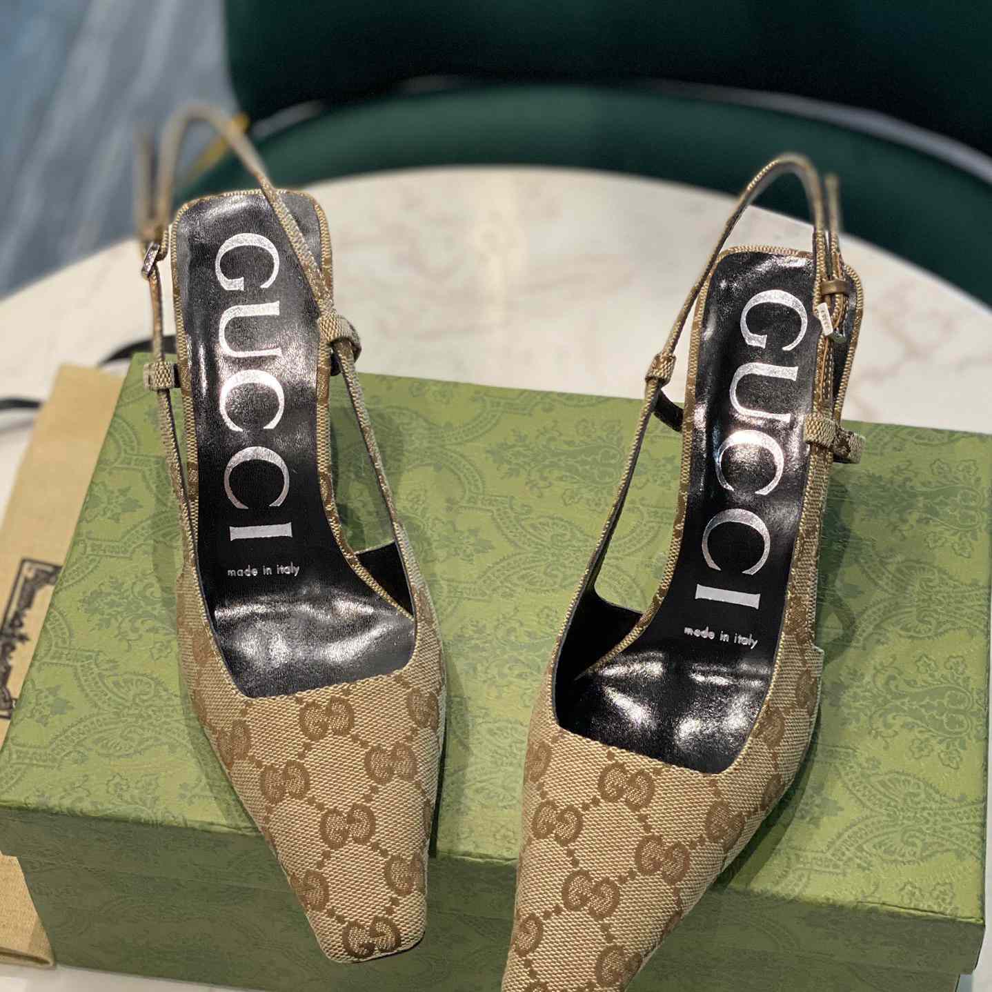 Gucci Women's GG Slingback Pump  - FashionPlug