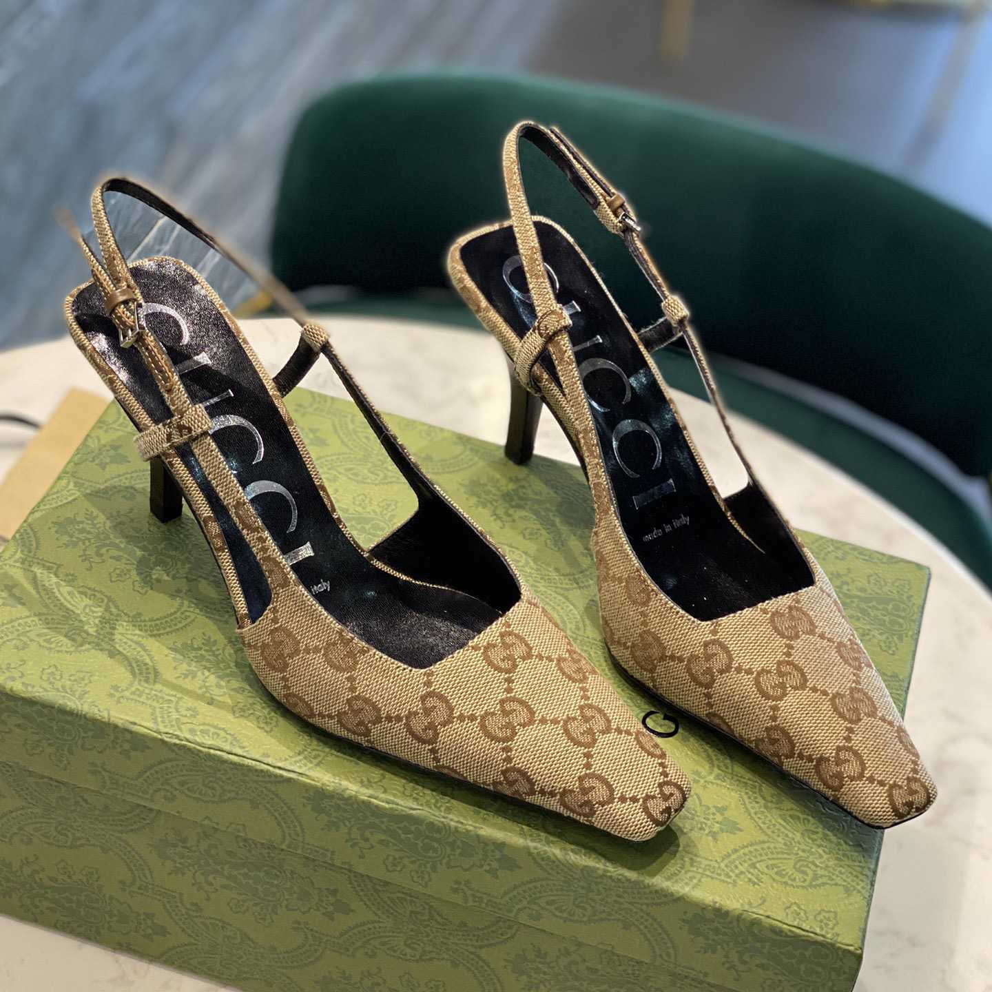 Gucci Women's GG Slingback Pump  - FashionPlug