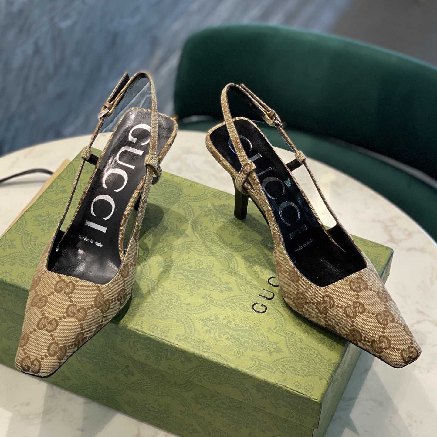 Gucci Women's GG Slingback Pump  - FashionPlug