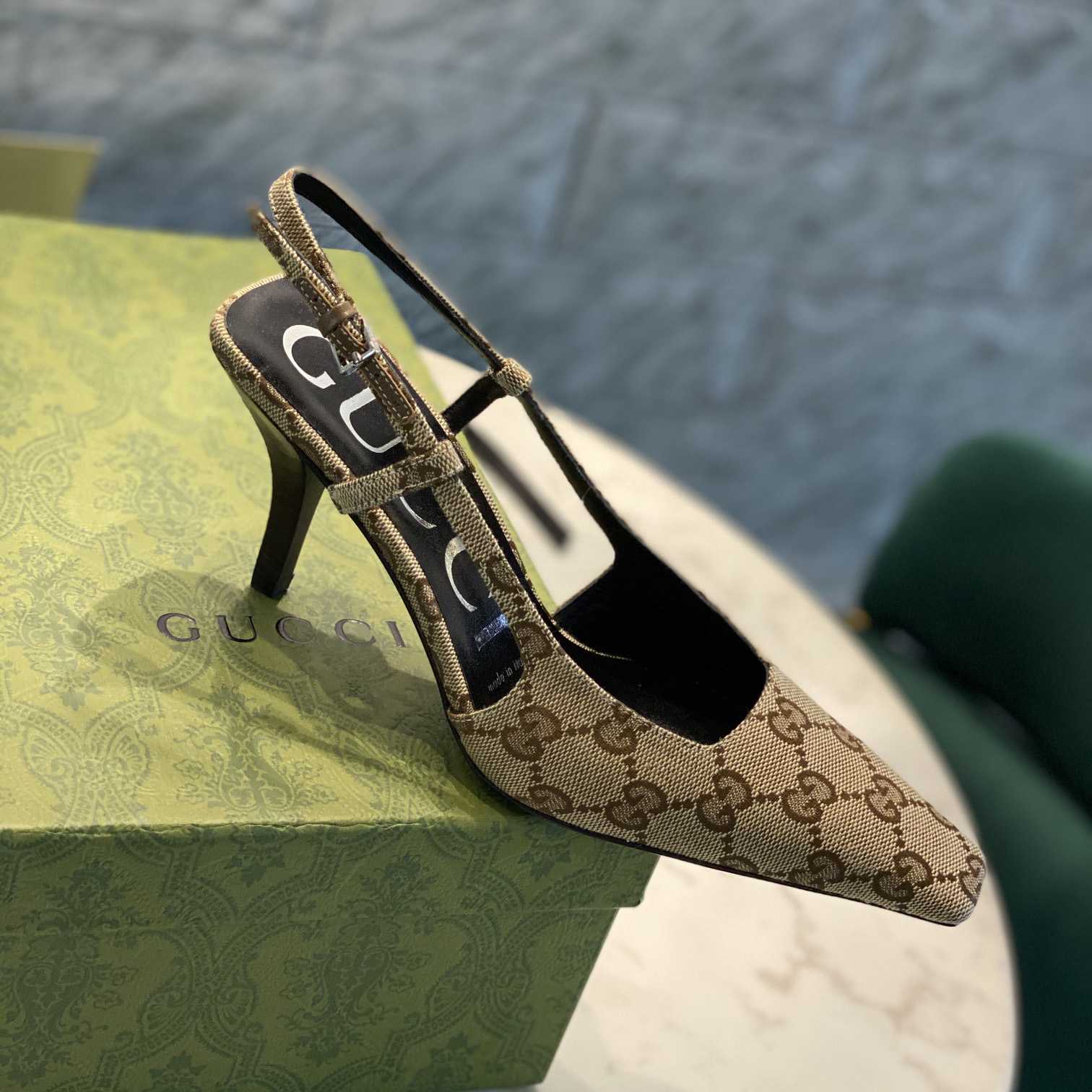 Gucci Women's GG Slingback Pump  - FashionPlug