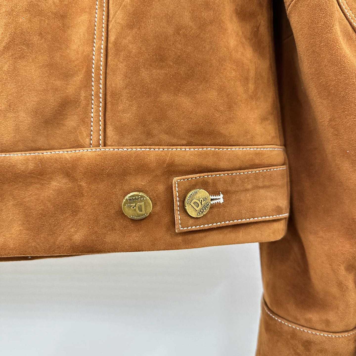Dsquared2 Leather L.A. Jean Jacket - FashionPlug