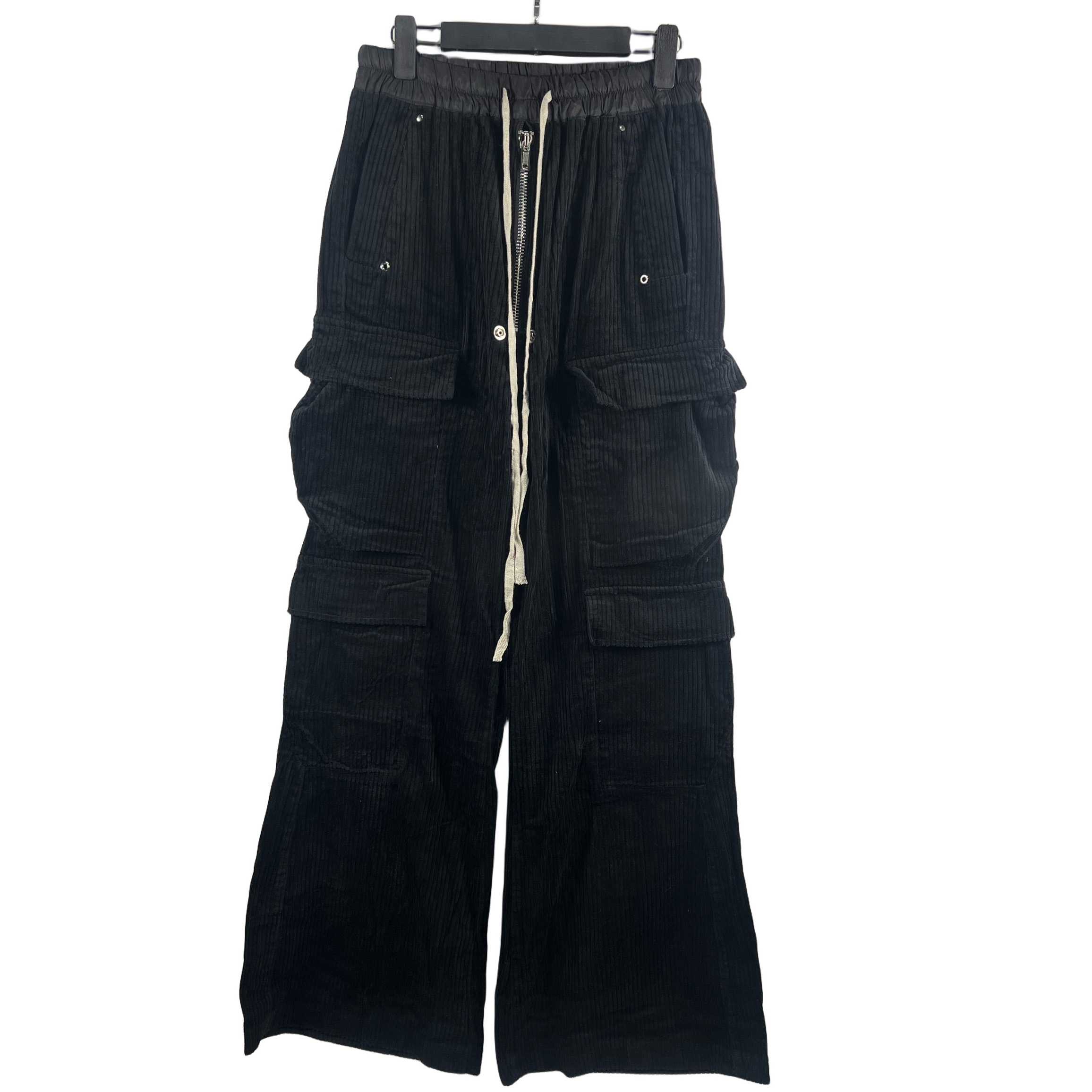 Rick Owens Black Double Jumbo Belas Cargo Pants - FashionPlug