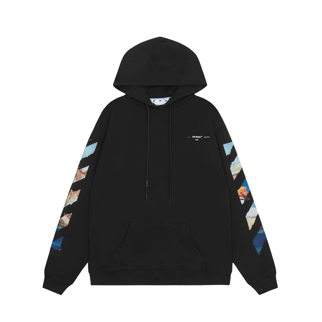 Off-White Cotton Hoodie - FashionPlug