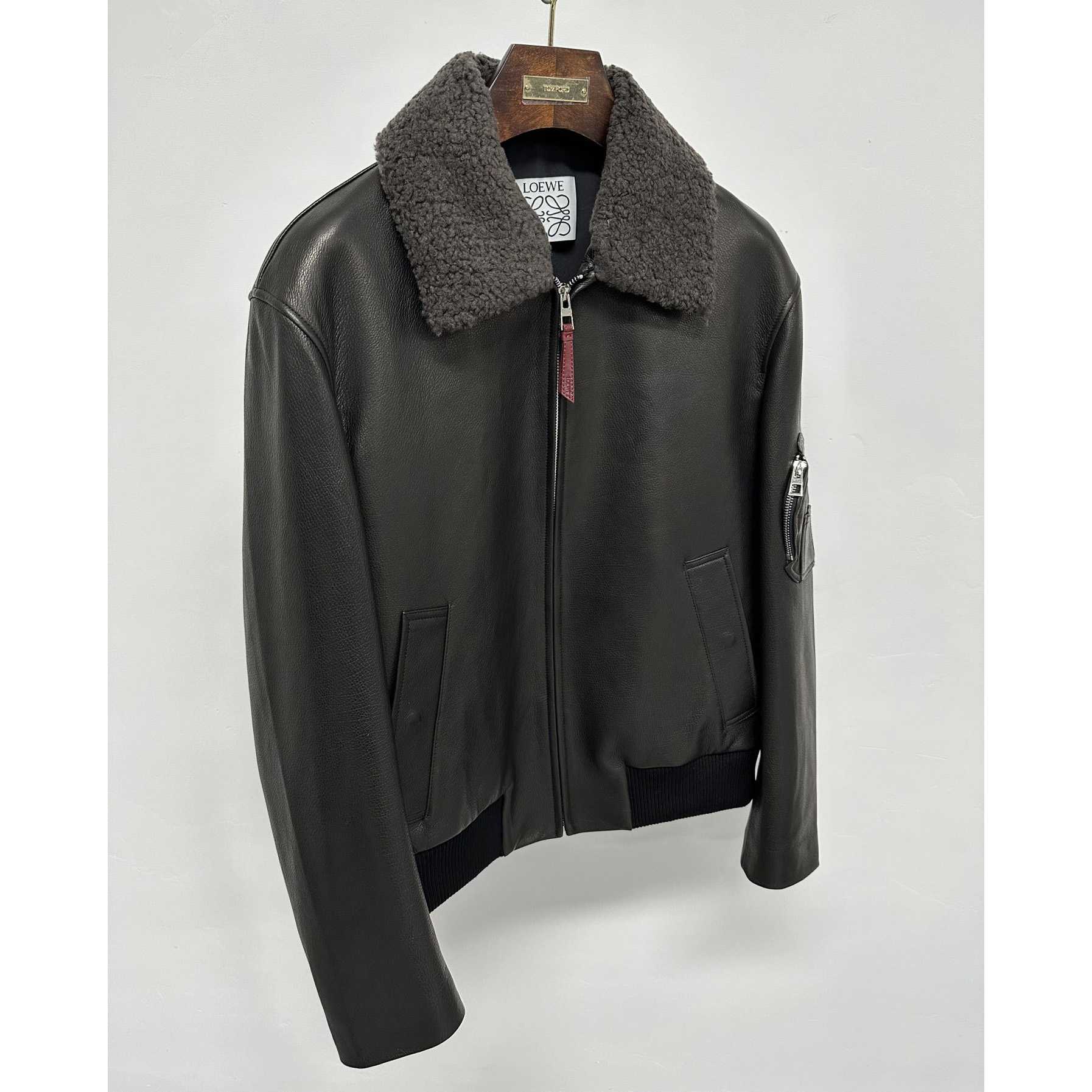 Loewe Bomber Jacket In Nappa Lambskin - FashionPlug