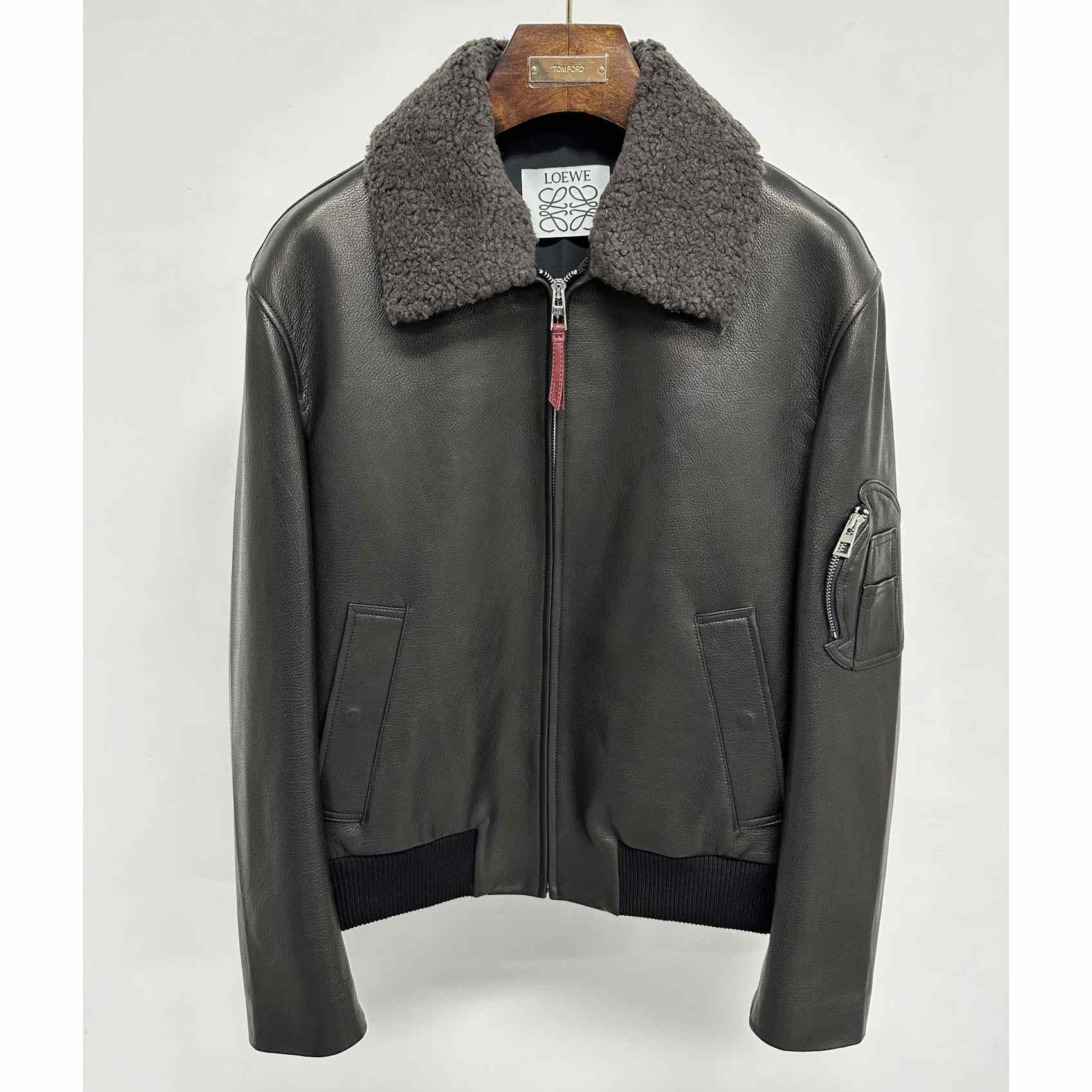 Loewe Bomber Jacket In Nappa Lambskin - FashionPlug