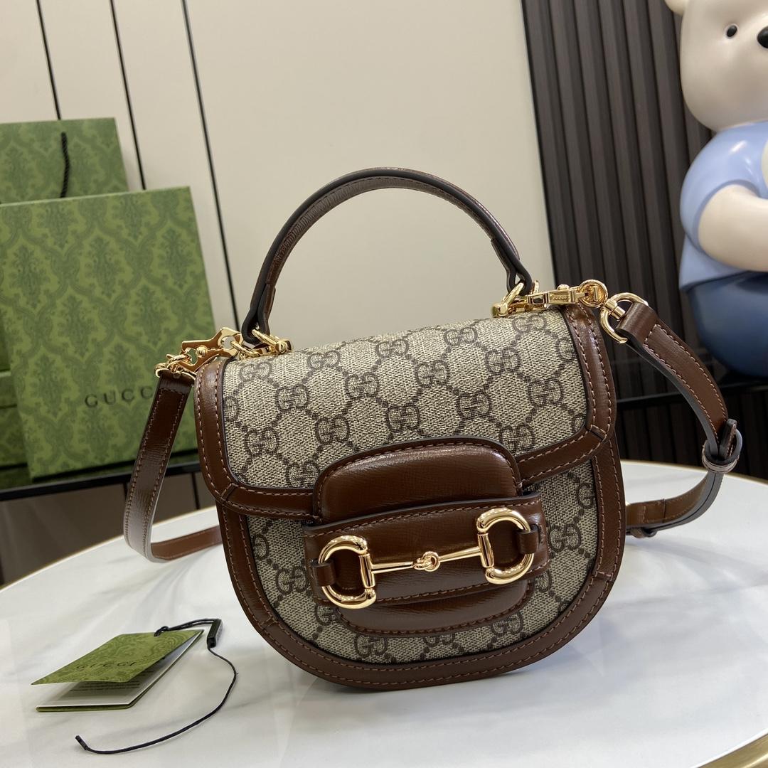 Gucci Horsebit 1955 Mini Top Handle Bag - FashionPlug