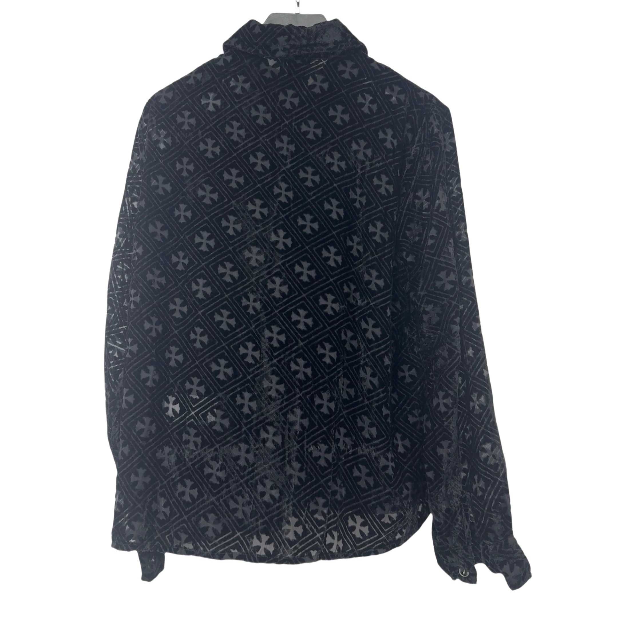 Chrome Hearts Heart Button Down Shirts  - FashionPlug