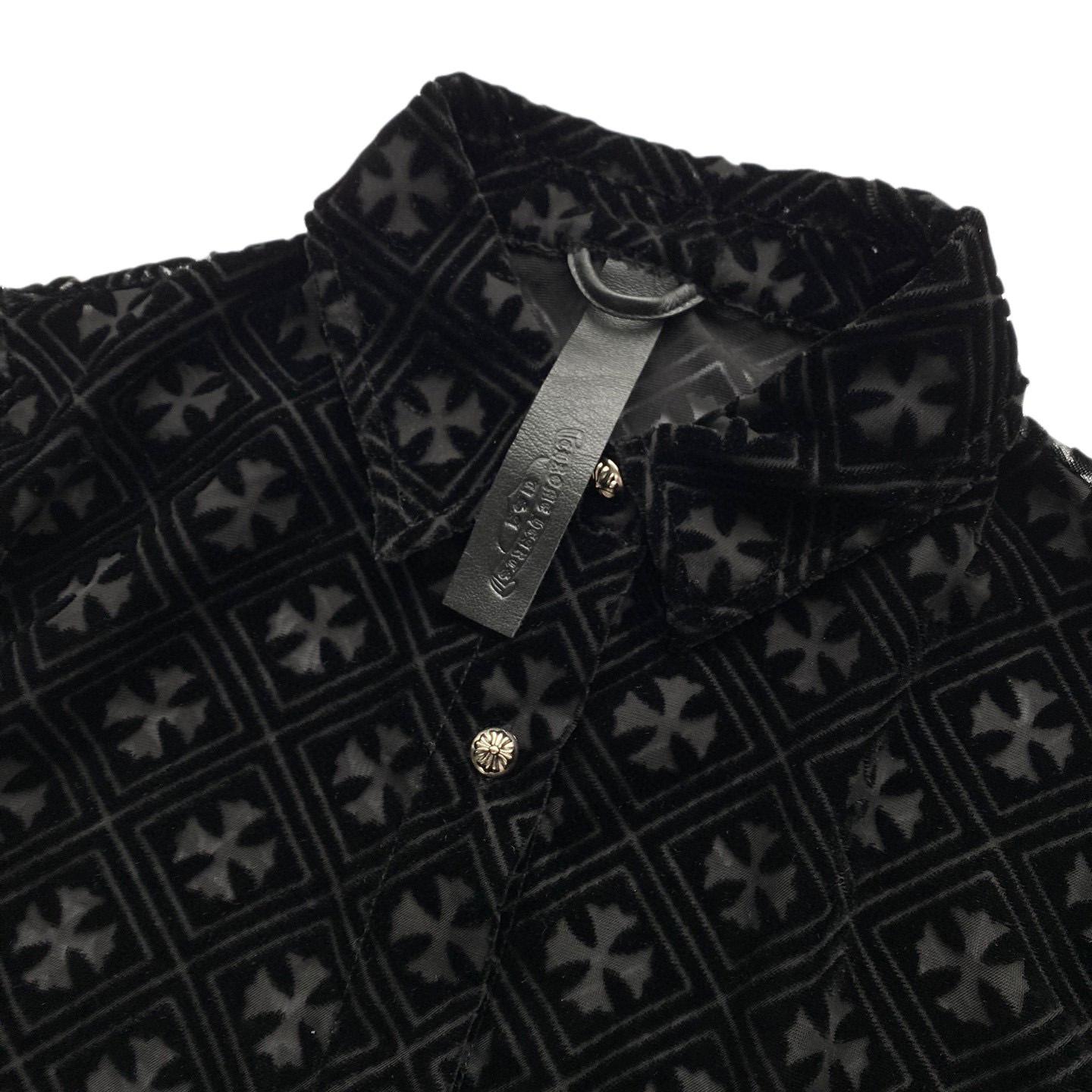 Chrome Hearts Heart Button Down Shirts  - FashionPlug