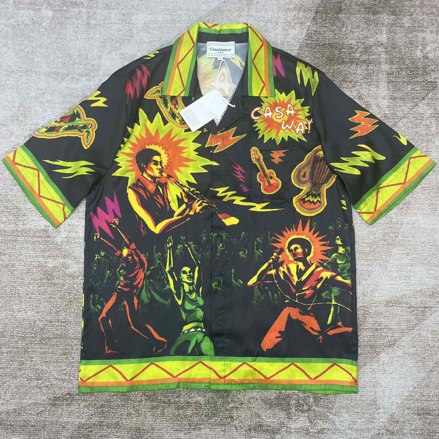 Casablanca Music For the People Silk Shirt   CA3471 - FashionPlug