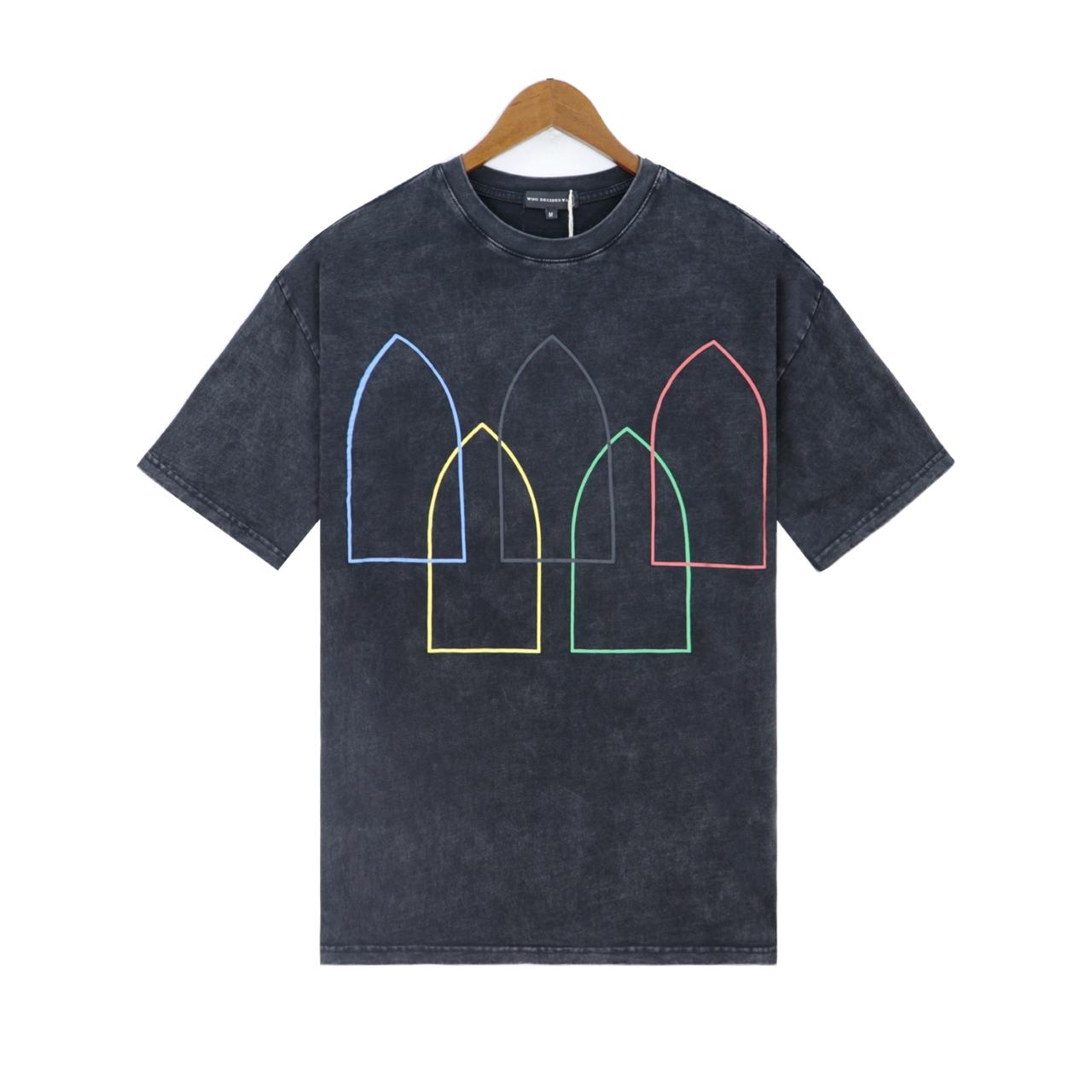 Who Decides War Interwoven Windows Short-Sleeve 'Coal' - FashionPlug
