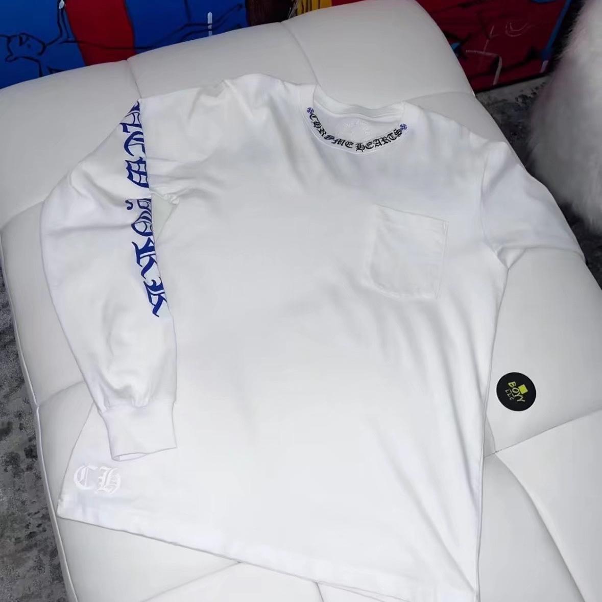 Chrome Hearts Logo Long Sleeve T-Shirt - FashionPlug