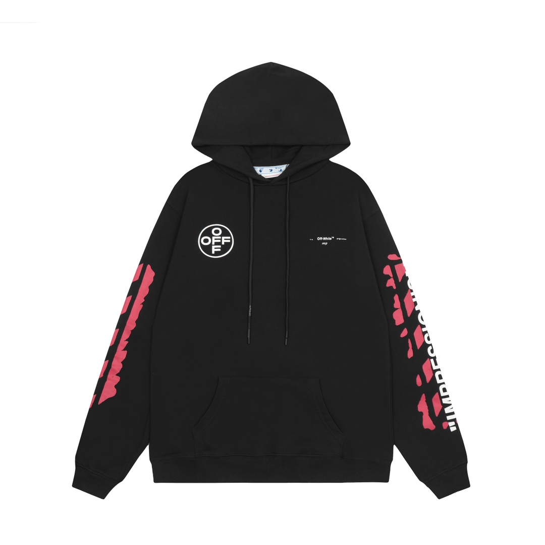 Off-White C/O Virgil Abloh Printed Cotton Hoodie - FashionPlug