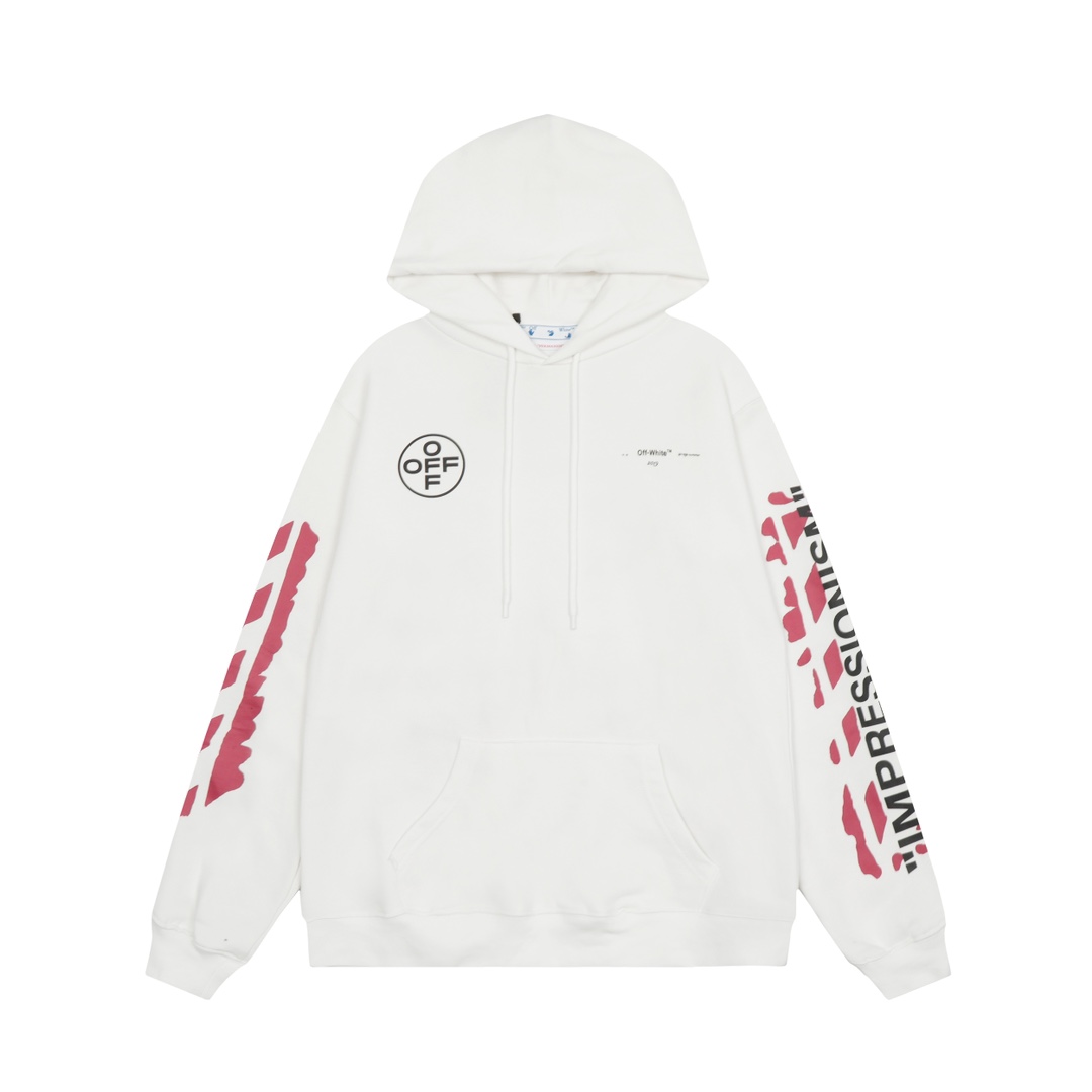 Off-White C/O Virgil Abloh Printed Cotton Hoodie - FashionPlug