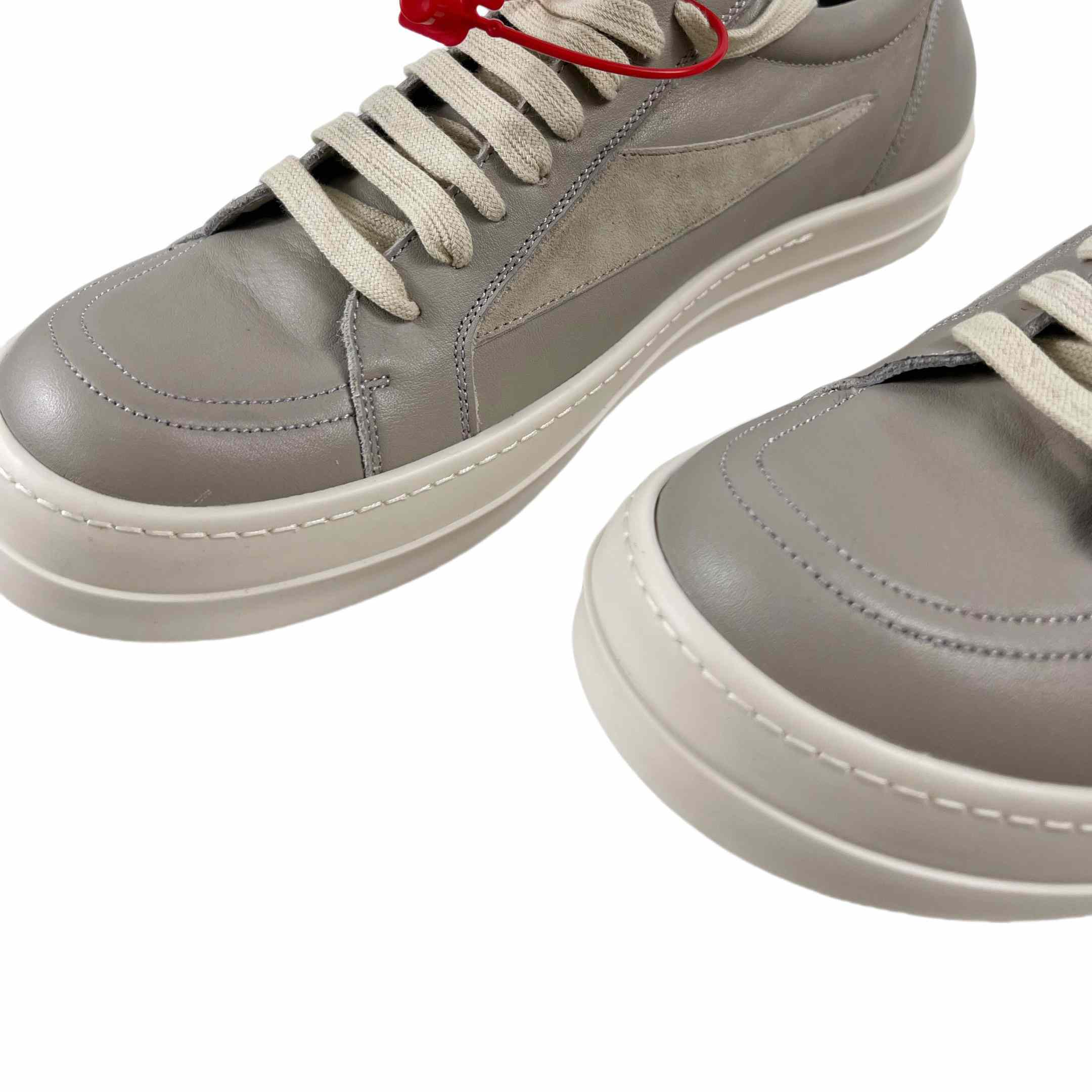 Rick Owens Lido Vintage Leather Sneakers - FashionPlug