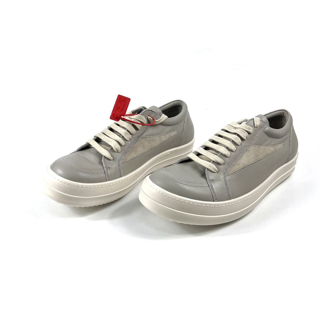 Rick Owens Lido Vintage Leather Sneakers - FashionPlug