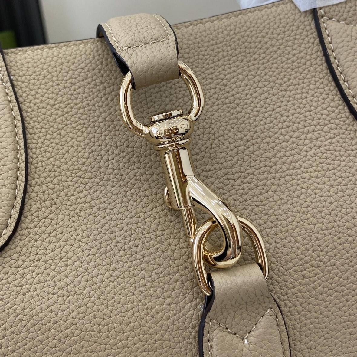 Gucci Medium Tote Bag With Hook Closure - FashionPlug