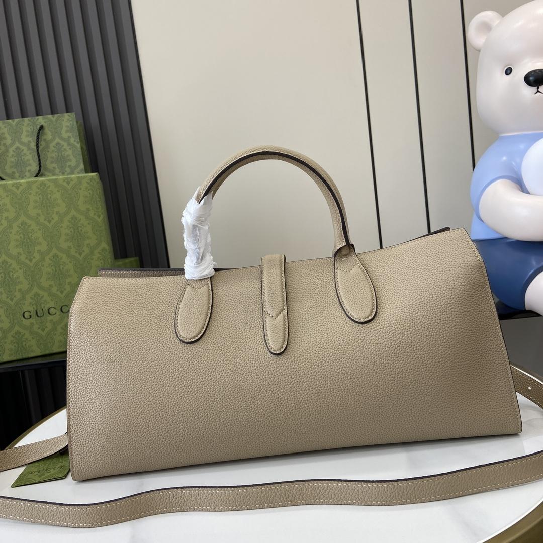Gucci Medium Tote Bag With Hook Closure - FashionPlug