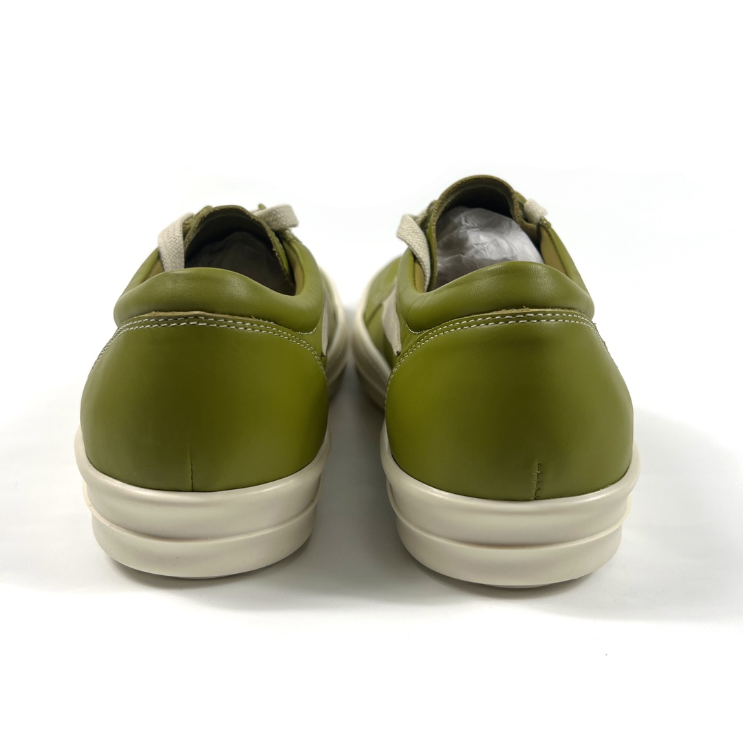 Rick Owens Lido Vintage Leather Sneakers - FashionPlug