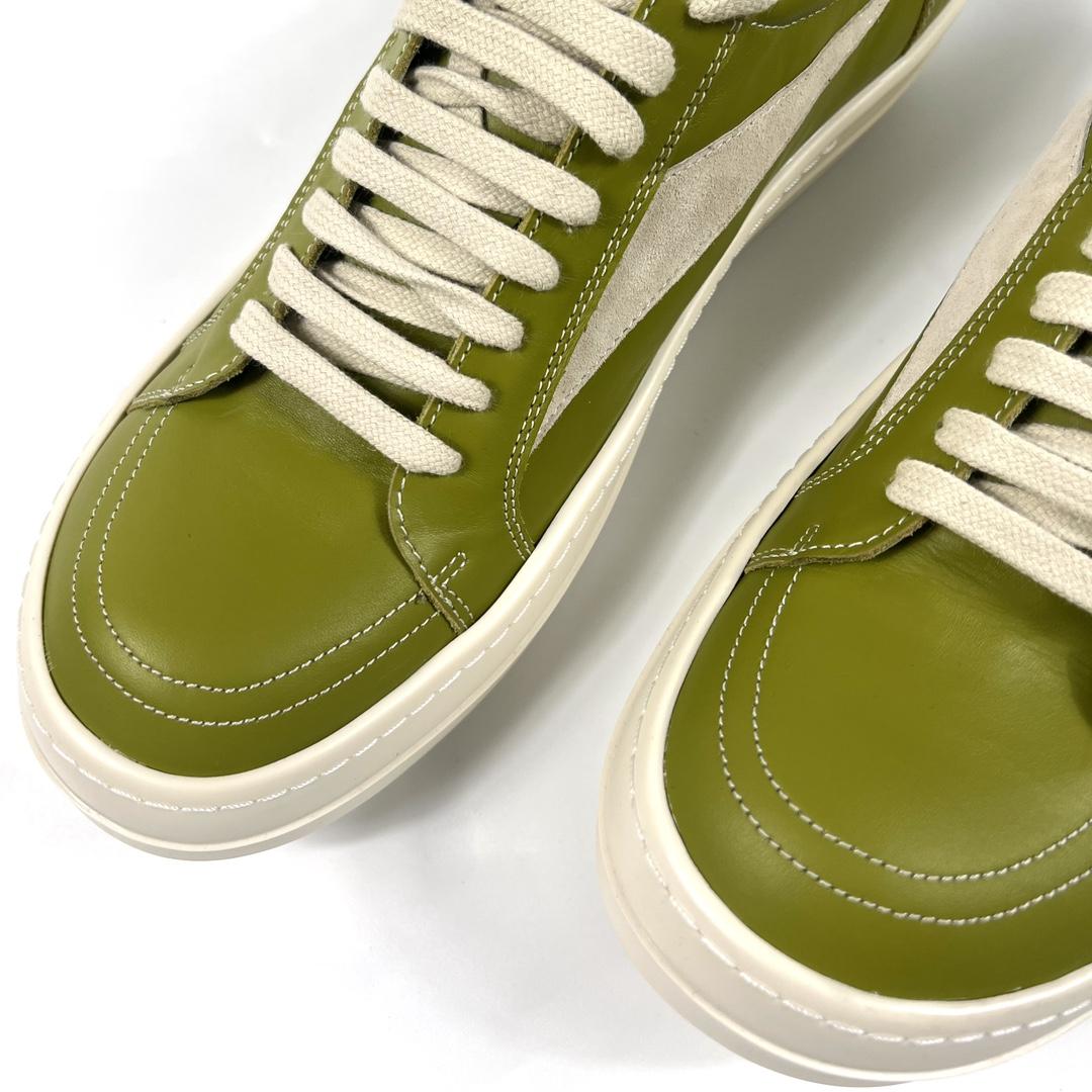 Rick Owens Lido Vintage Leather Sneakers - FashionPlug