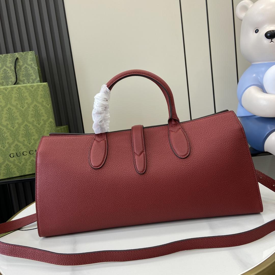 Gucci Medium Tote Bag With Hook Closure - FashionPlug