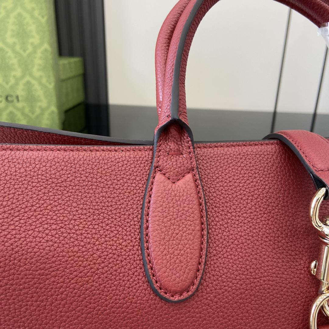 Gucci Medium Tote Bag With Hook Closure - FashionPlug