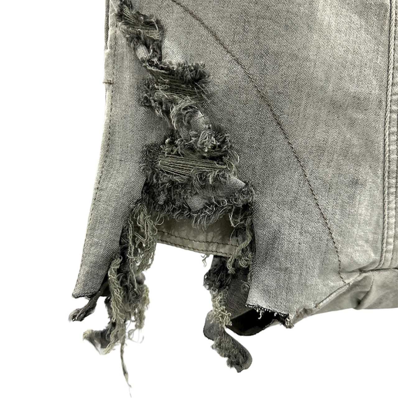 Rick Owens Distressed High-waist Mini Shorts  - FashionPlug