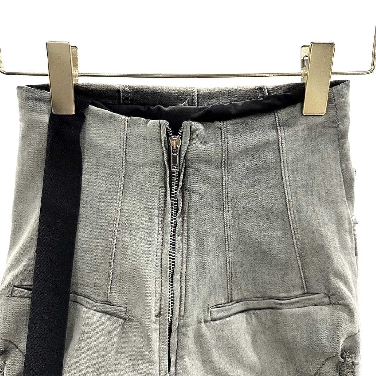 Rick Owens Distressed High-waist Mini Shorts  - FashionPlug