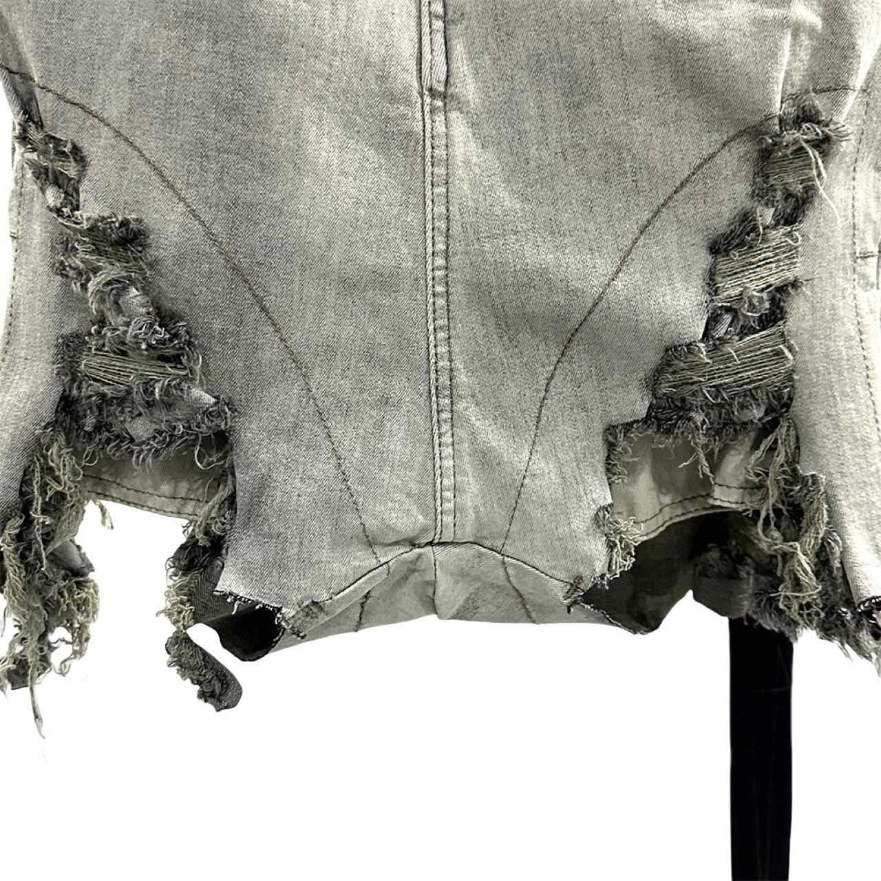 Rick Owens Distressed High-waist Mini Shorts  - FashionPlug