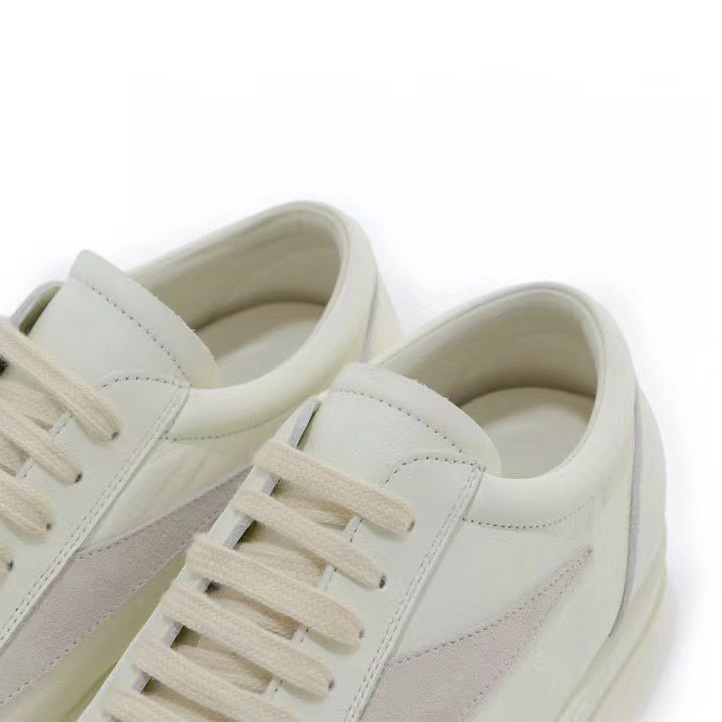 Rick Owens Lido Vintage leather sneakers - FashionPlug