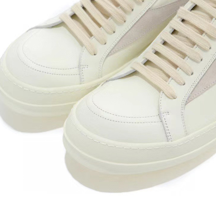 Rick Owens Lido Vintage leather sneakers - FashionPlug