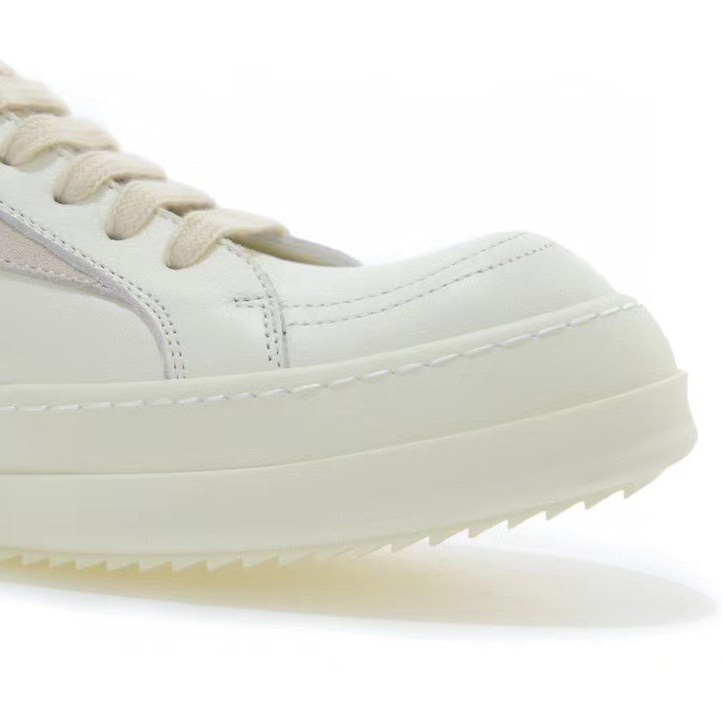 Rick Owens Lido Vintage leather sneakers - FashionPlug