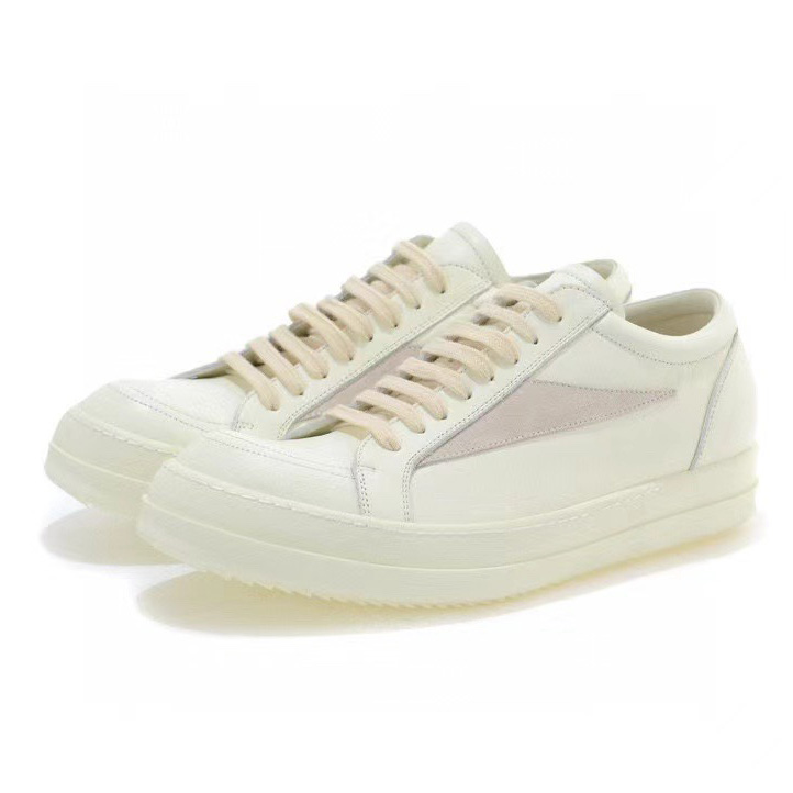 Rick Owens Lido Vintage leather sneakers - FashionPlug
