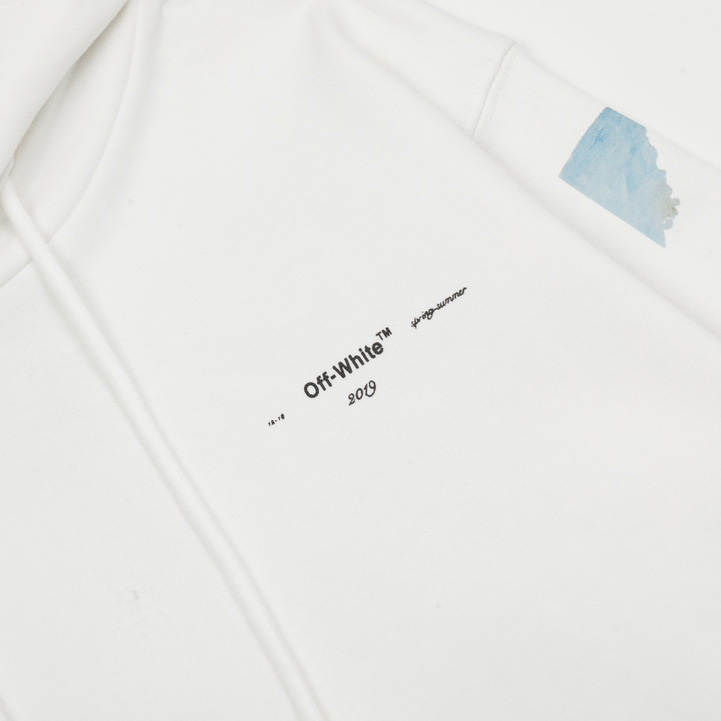 Off-White Cotton Hoodie - FashionPlug