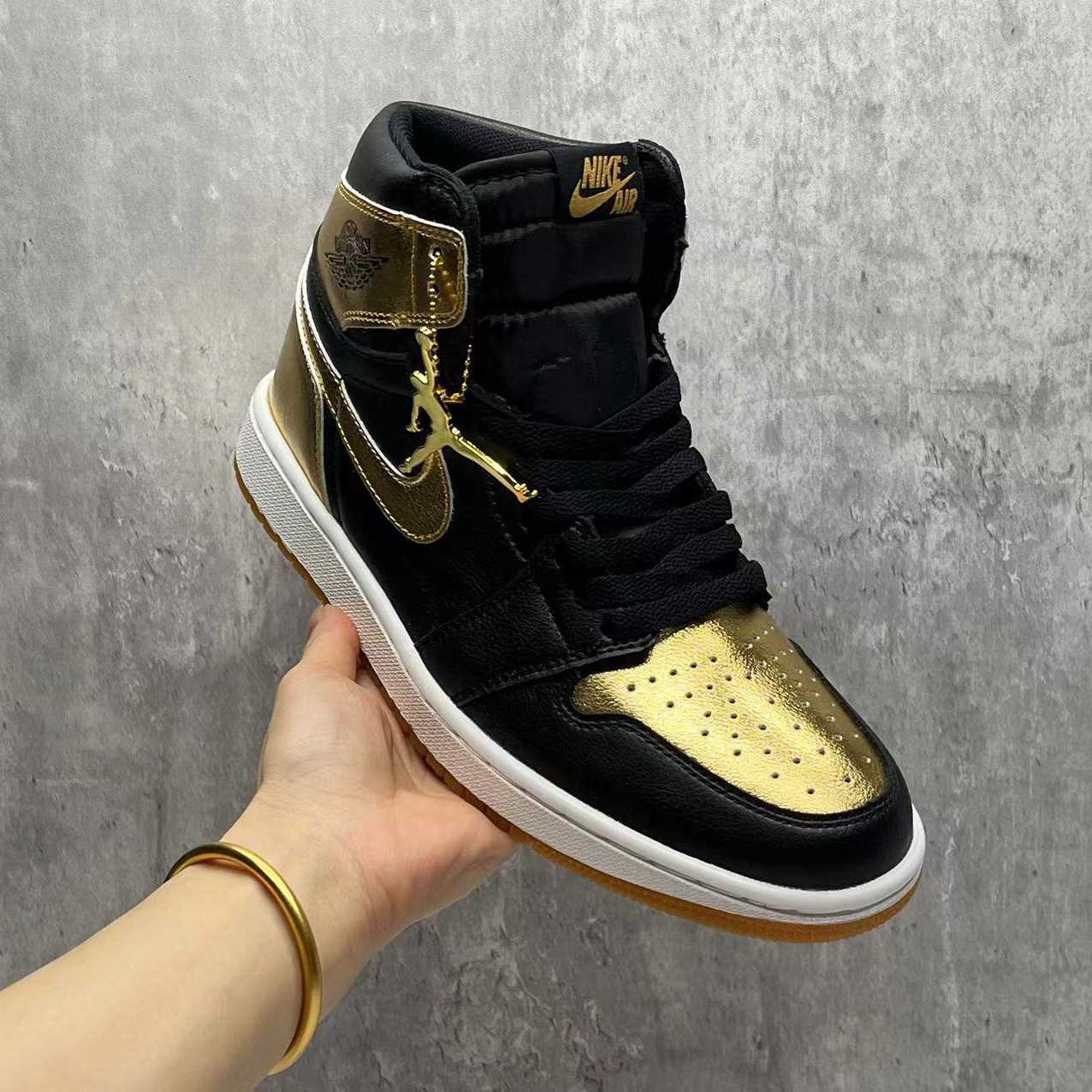 Jordan 1 High OG “Metallic Gold” Sneaker   DZ5485-071 - FashionPlug