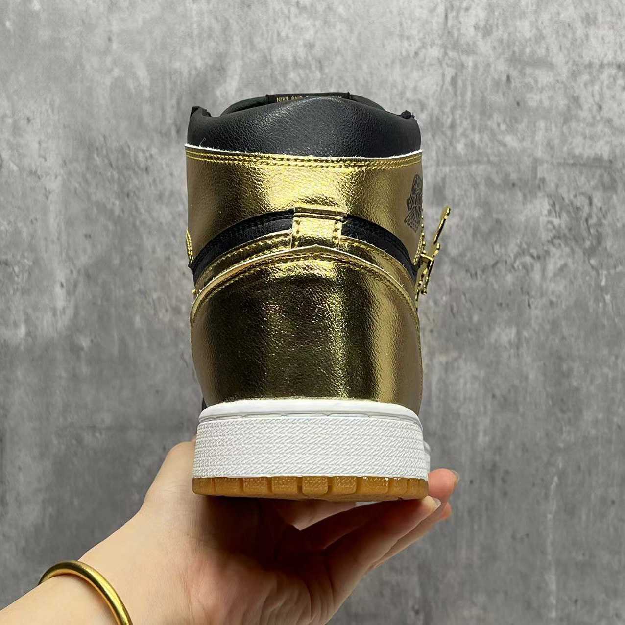 Jordan 1 High OG “Metallic Gold” Sneaker   DZ5485-071 - FashionPlug