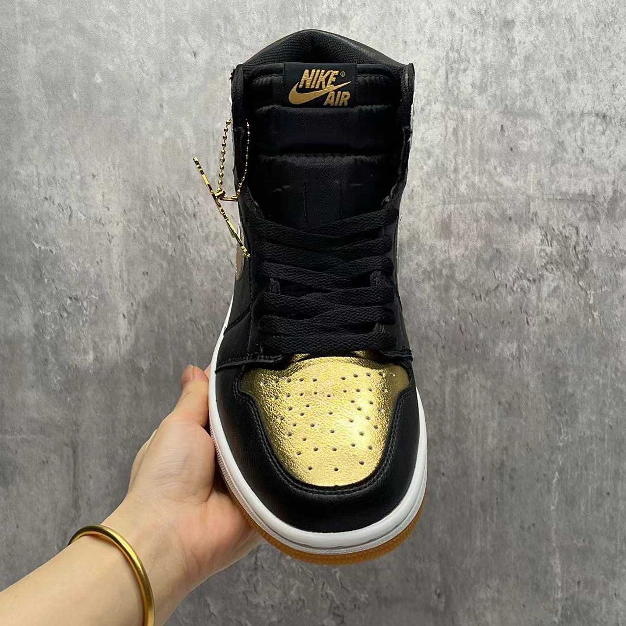 Jordan 1 High OG “Metallic Gold” Sneaker   DZ5485-071 - FashionPlug