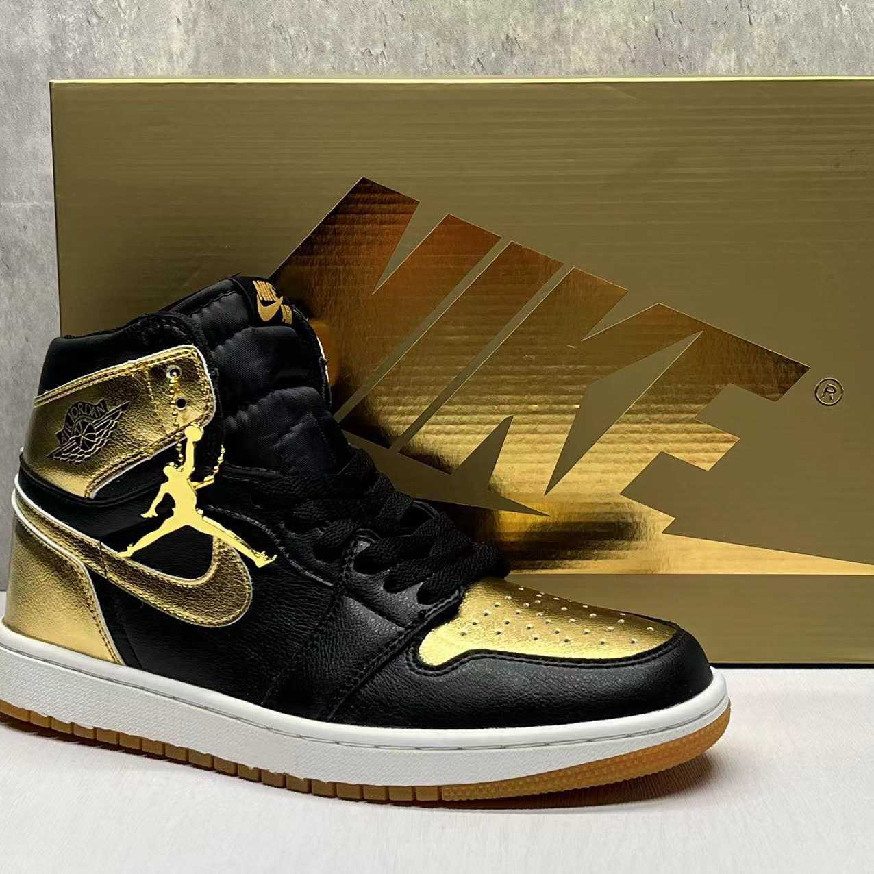 Jordan 1 High OG “Metallic Gold” Sneaker   DZ5485-071 - FashionPlug