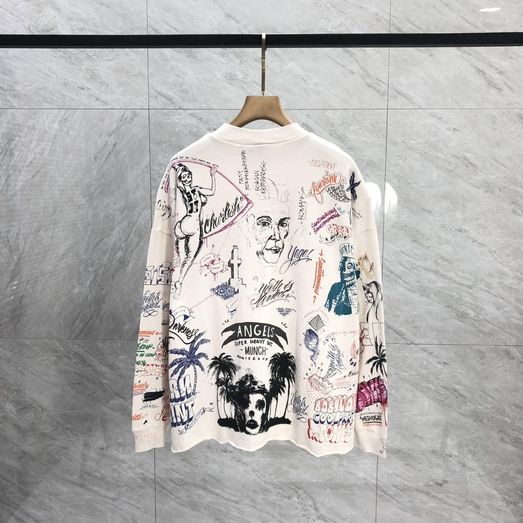 Saint Michael Long-sleeve Graphic-print T-shirt - FashionPlug