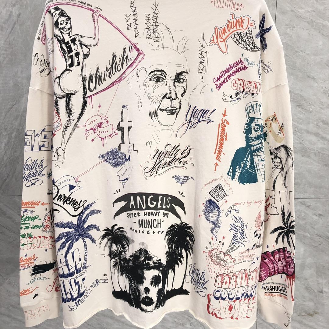 Saint Michael Long-sleeve Graphic-print T-shirt - FashionPlug