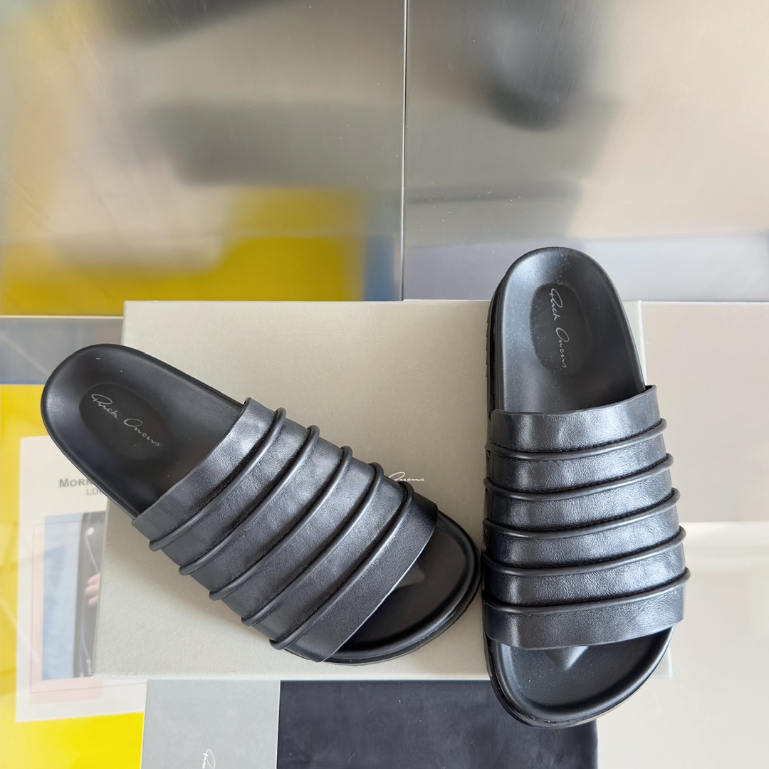 Rick Owens Ruhlmann Granola Slides - FashionPlug
