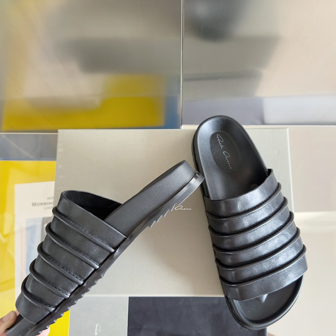 Rick Owens Ruhlmann Granola Slides - FashionPlug