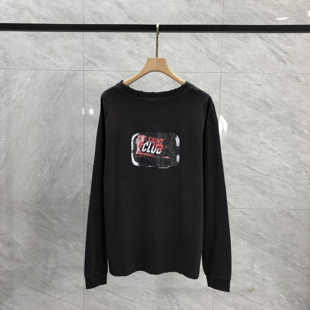 Saint Michael S N T Long Sleeved Club Tee - FashionPlug
