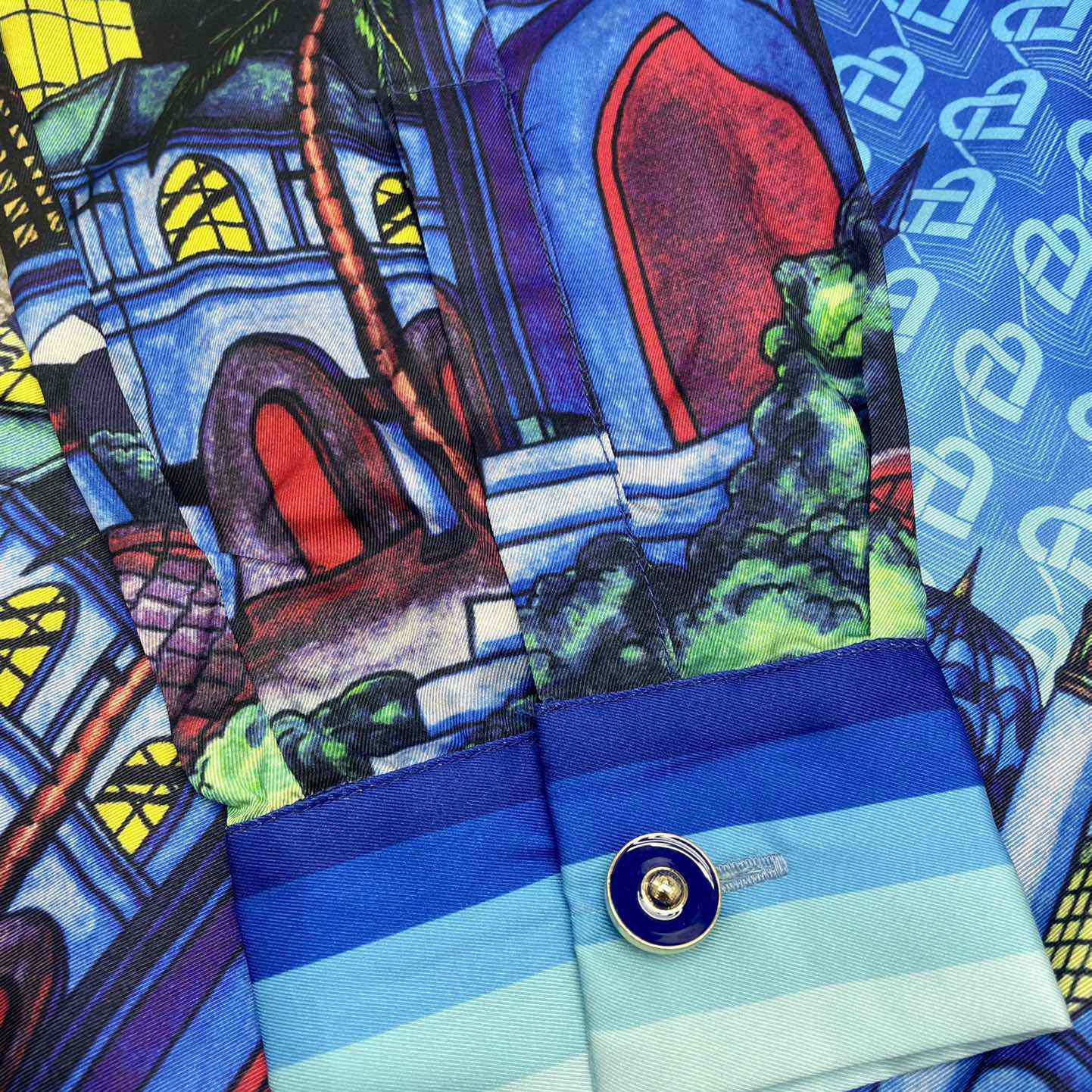 Casablanca The Night View Silk Shirt   CA3468 - FashionPlug