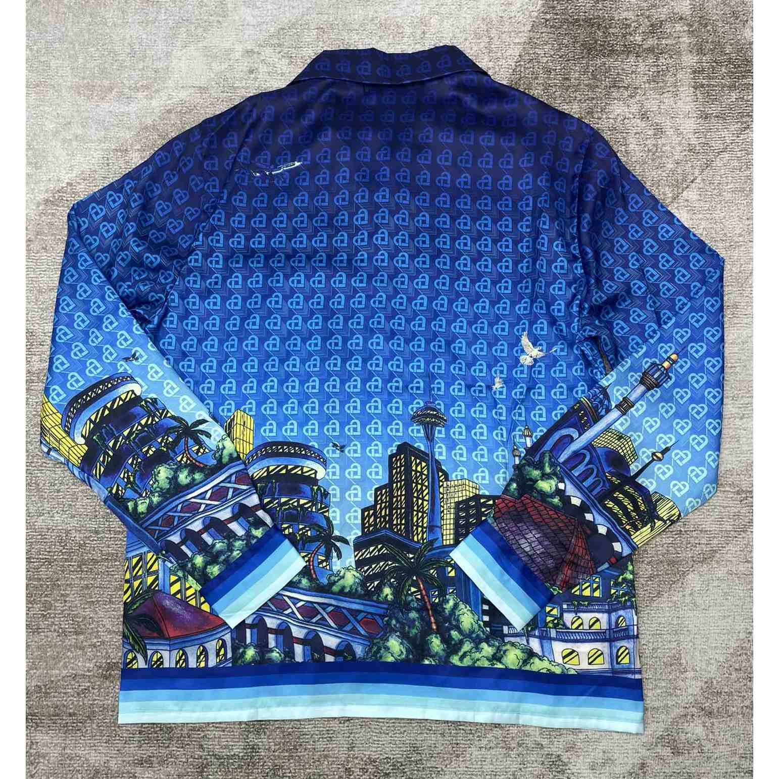 Casablanca The Night View Silk Shirt   CA3468 - FashionPlug
